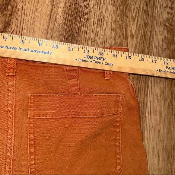 Madewell Womens 29  Emmett Wide-Leg Crop Pants Burnt orange high waisted - Picture 9 of 10